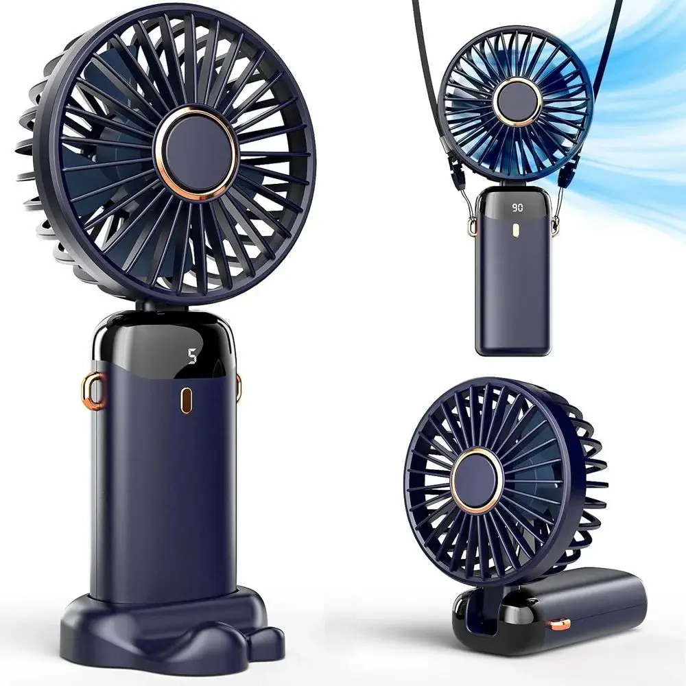 Hand Fan mini cooling Fan Portable Handheld Fan with LED Display 3 in 