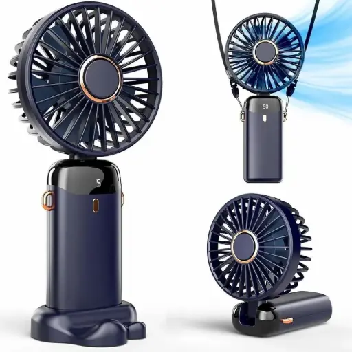 Hand Fan mini cooling Fan Portable Handheld Fan with LED Display 3 in 